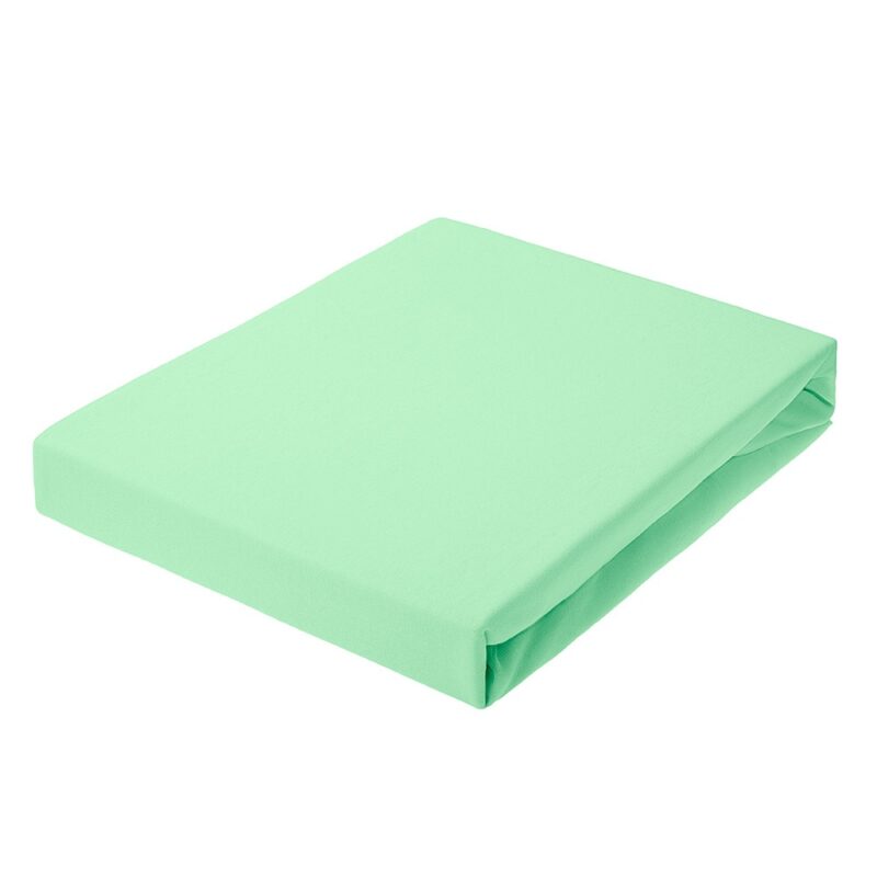 Drap de lit en jersey avec élastique vert menthe ( 4 ) Dream Line