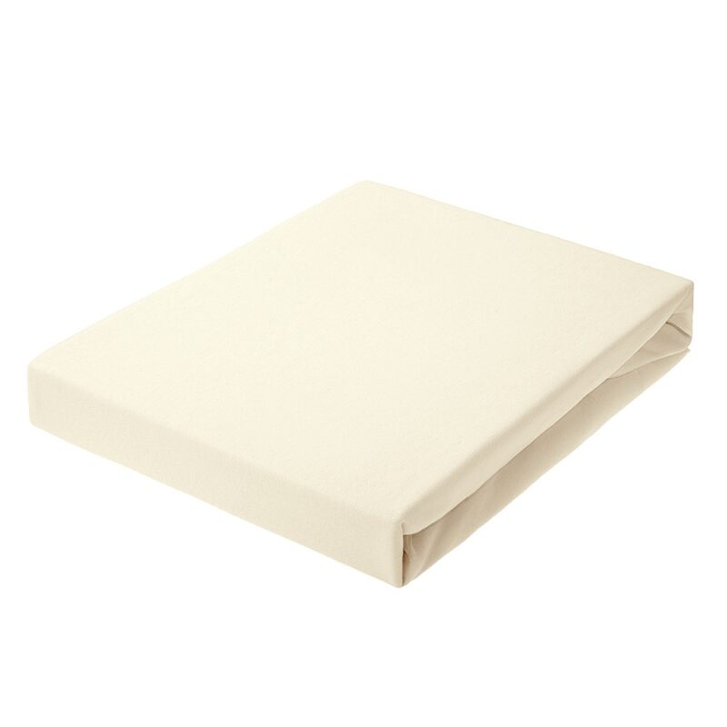 Jersey bed sheet with elastic band - cream colour ( 7 ) Dream Line