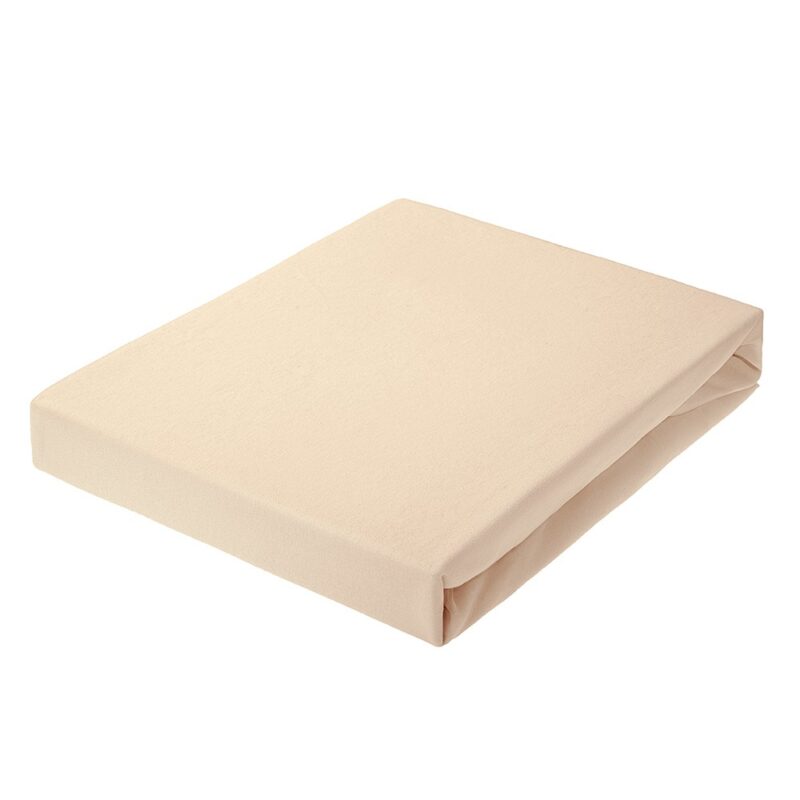 Drap de lit en jersey avec bande élastique beige clair ( 15 ) Dream Line