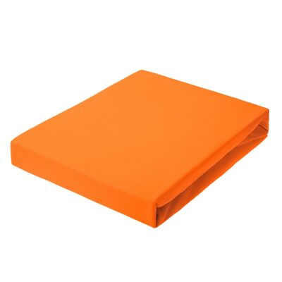 Jersey bed sheet with elastic band tangerine colour ( 31 ) Dream Line