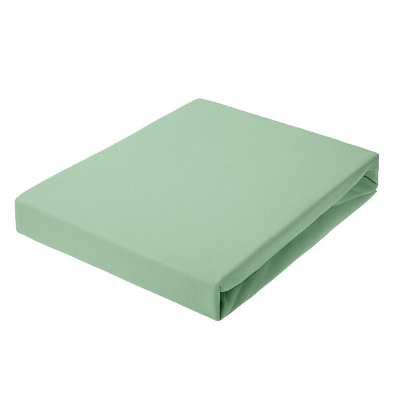 Jersey bed sheet with elastic band green colour ( 32 ) Dream Line