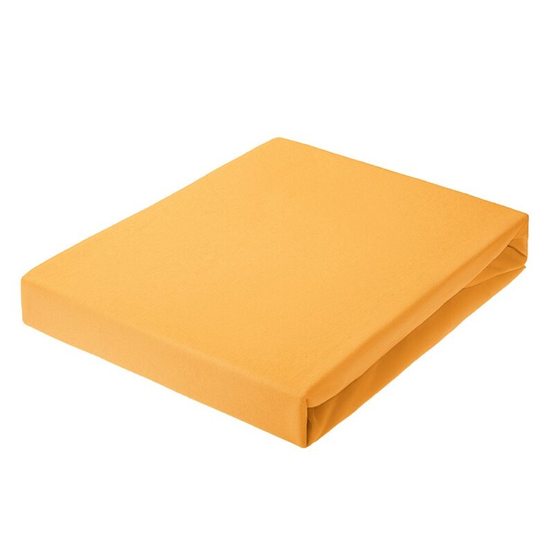 Jersey bed sheet with elastic band in juicy orange ( 33 ) Dream Line