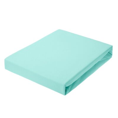 Drap de lit en jersey de couleur turquoise avec bande élastique ( 43 ) Dream Line