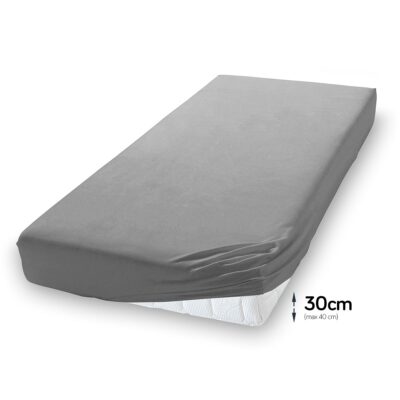 Drap de lit en jersey avec bande élastique gris clair ( 34j ) Dream Line