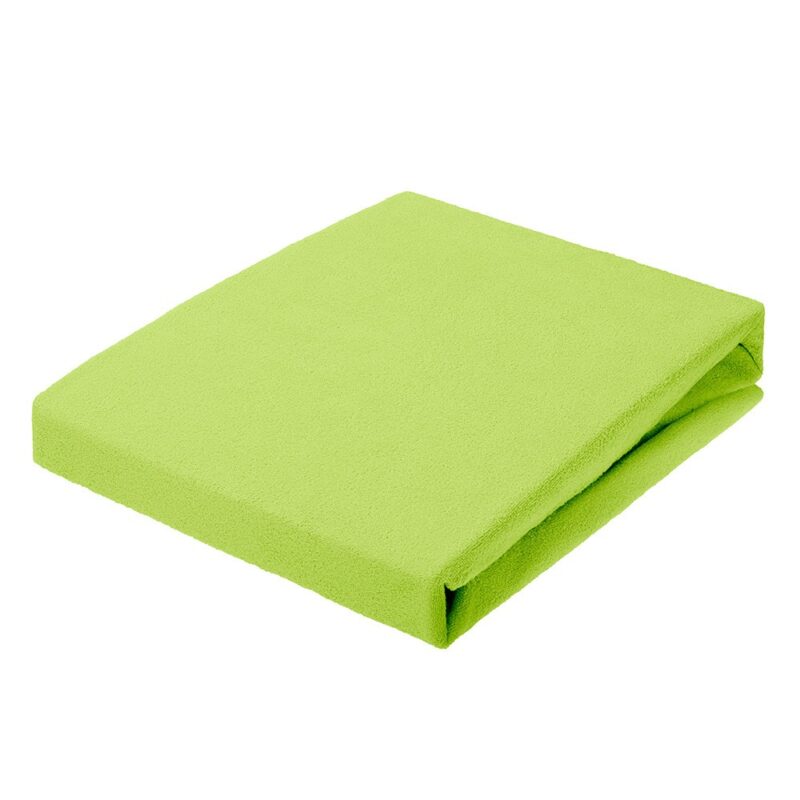 Tissu éponge avec bande élastique, couleur vert citron ( 35 ) Dream Line