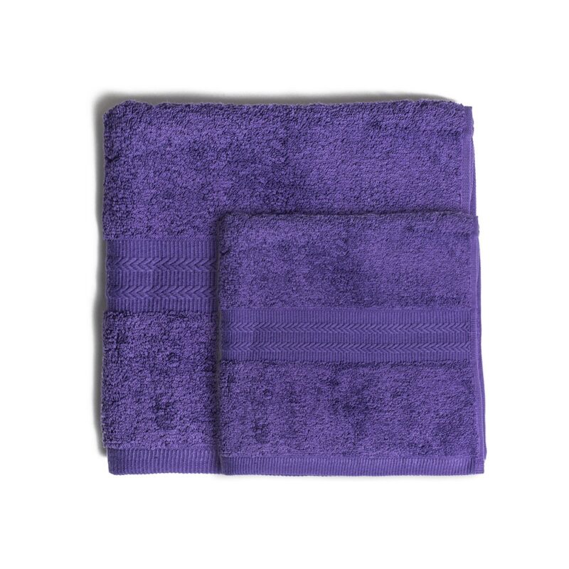 Bath towel cotton 550 g/m2 thick weave, violet