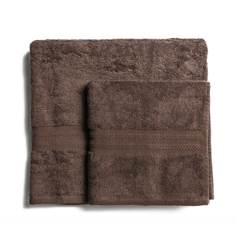 Bath towel cotton 550 g/m2 thick weave, brown