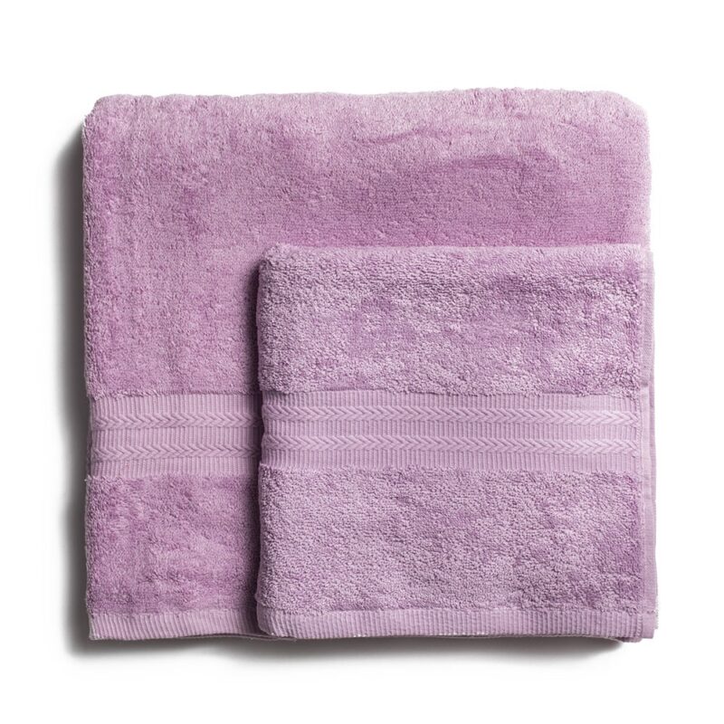 Bath towel cotton 550 g/m2 thick weave, light purple