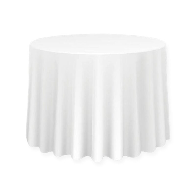 Round tablecloth - white