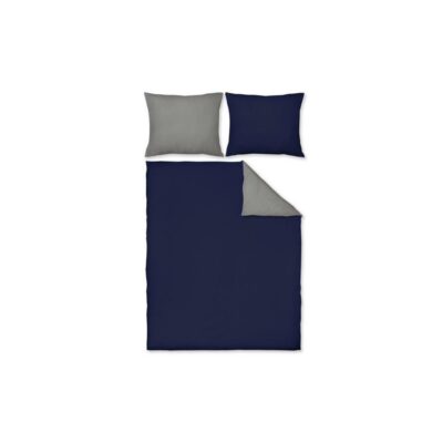 Linge de lit Maco-Jersey bicolore (gris-bleu). Le jeu en 3 parties - Dream Line