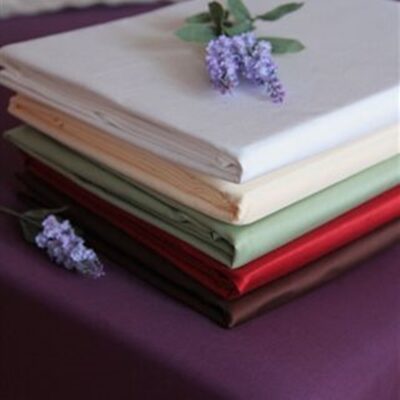 Drap de Lit en Satin de Coton - Marron