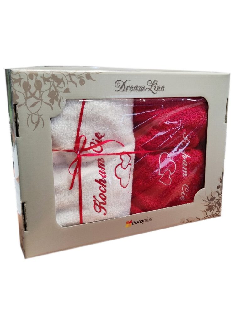 Coffret cadeau pour la Saint-Valentin - 2 serviettes 50x100cm