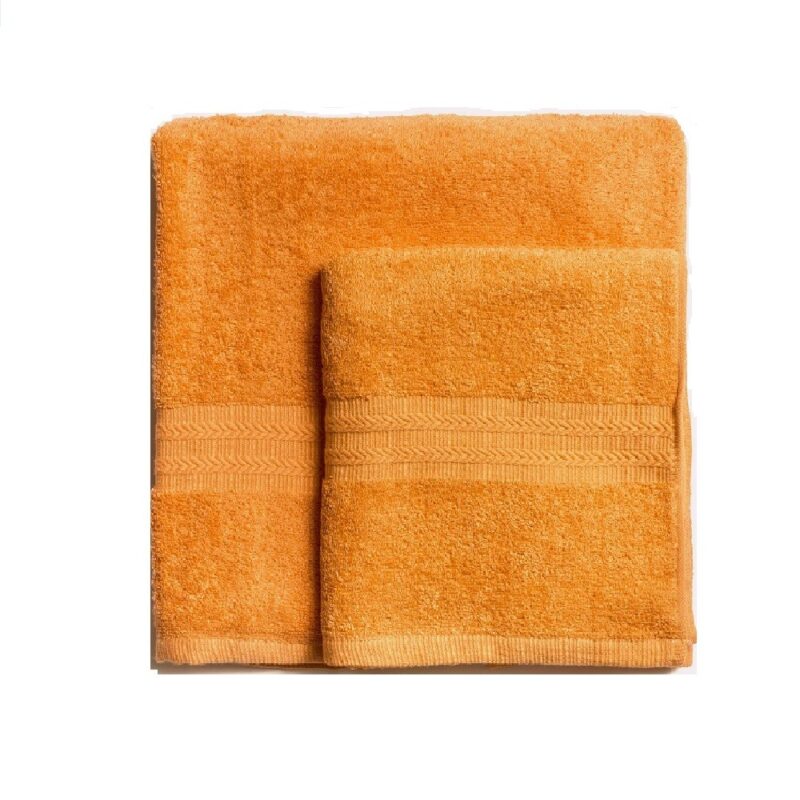 Bath towel cotton 550 g/m2 thick weave, Muted orange