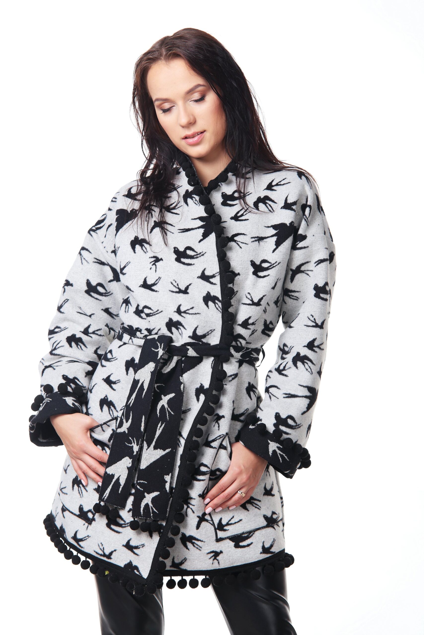 www.silje.com.pl #silje_fashion_ płaszczyk narzutka kardigan jaskółki swallows 7